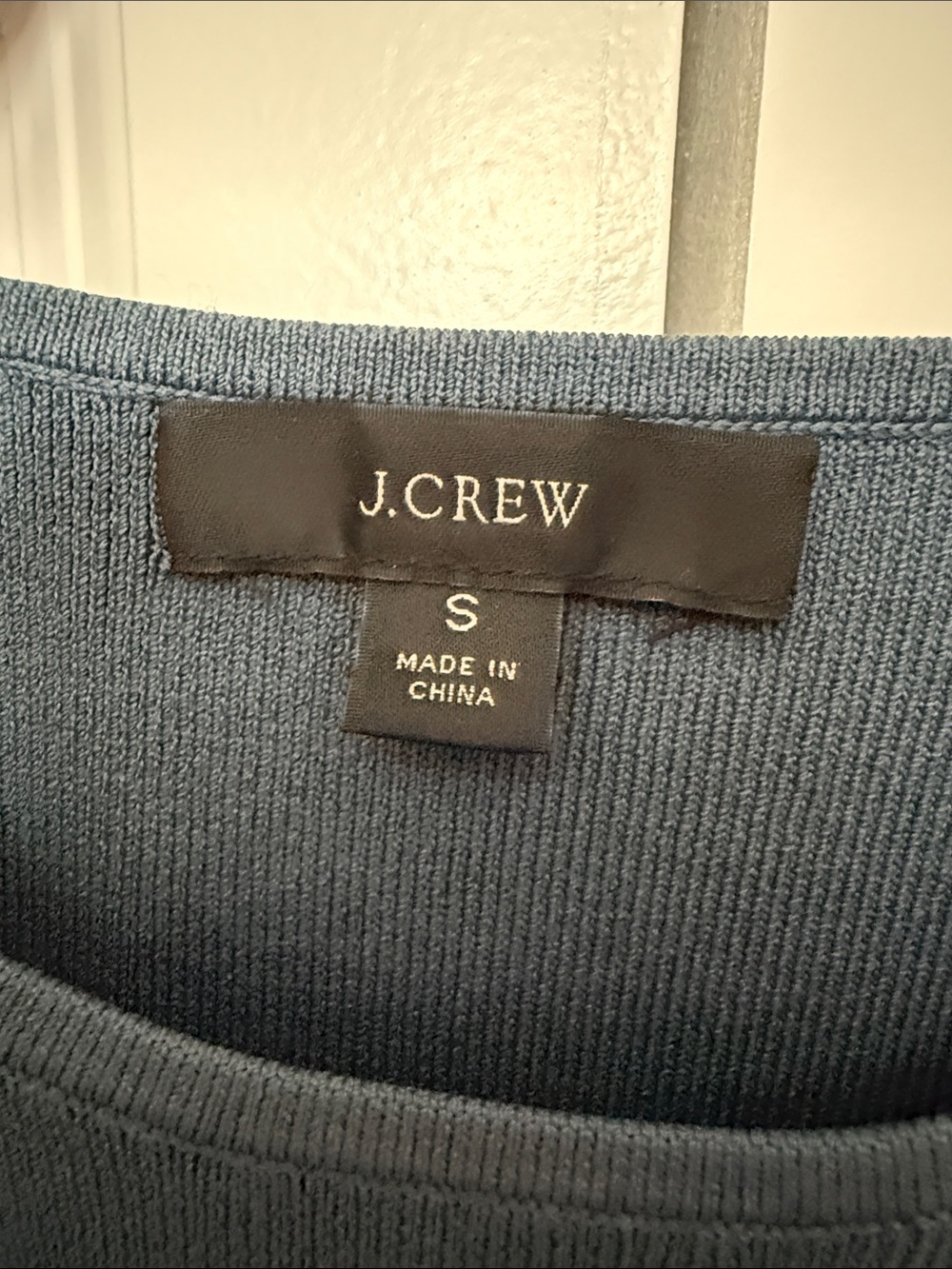 J. Crew Teal Ribbed Racerback Crop Tank - Picture 2 of 3